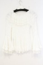 画像5: ATELIER PIERROT / Shirring princess sleeve blouse  ホワイト O-26-10-24-050-EL-BL-OW-OS (5)
