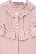 画像2: axes femme kawaii / プティリボンブラウス M ピンク O-26-10-24-061-AX-BL-IG-OS (2)