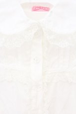 画像2: Angelic Pretty / スクエア切替セレモニーブラウス  シロ O-26-10-24-078-AP-BL-OW-OS (2)