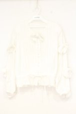 画像1: PINK HOUSE / リボンいっぱいブラウス  シロ O-26-10-24-081-LO-BL-OW-OS (1)