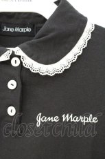 画像2: Jane Marple / 丸襟レースカットソー M クロ×シロ O-26-10-24-087-JM-TO-IG-OS (2)