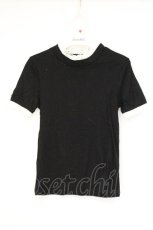 画像1: Jane Marple / トーショレース配色Tシャツ M クロ O-26-10-24-088-JM-TO-IG-OS (1)
