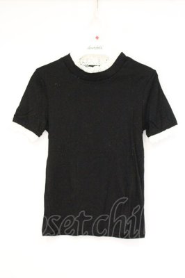 Preview of トーショレース配色Tシャツ M クロ