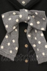 画像2: Jane Marple / ドットリボンのカーディガン M クロ O-26-10-24-089-JM-TO-IG-OS (2)