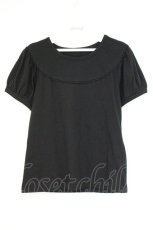 画像1: Jane Marple / スカラップレースのTシャツ M クロ O-26-10-24-090-JM-TS-IG-OS (1)