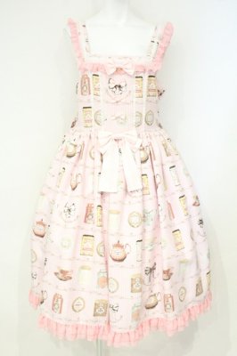 Preview of 【プラスサイズ】Classic Tea House シフォンフリルジャンパースカート 2 ピンク系