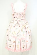 画像5: metamorphose / 【プラスサイズ】Classic Tea House シフォンフリルジャンパースカート 2 ピンク系 O-26-10-24-012-ME-OP-OW-OS (5)