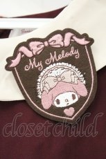 画像2: m petit by misako / マイメロワッペン付きワンピース L ワイン O-26-10-24-018-LO-OP-IG-OS (2)