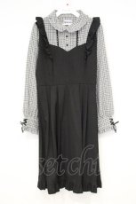画像1: axes femme POETIQUE / レイヤードデザインフリルワンピース M クロ O-26-10-24-019-AX-OP-IG-OS (1)