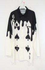 画像1: TRAVAS TOKYO / メルティプリントシャツ  ブラックｘホワイト O-26-10-25-030-PU-BL-YM-OS (1)