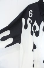 画像2: TRAVAS TOKYO / メルティプリントシャツ  ブラックｘホワイト O-26-10-25-030-PU-BL-YM-OS (2)