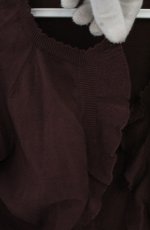 画像2: Jane Marple / フリルトリミングのニットボレロ M ワイン O-26-10-25-035-JM-TO-IG-OS (2)