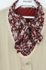 画像2: axes femme / ローズpt重ね着風ワンピース M ワイン×キナリ O-26-10-25-050-AX-OP-OW-OS (2)