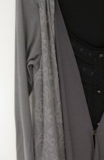 画像2: axes femme / トッパーCD重ね着風チュニ M グレー×クロ O-26-10-25-051-AX-TO-OW-OS (2)