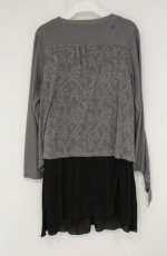 画像4: axes femme / トッパーCD重ね着風チュニ M グレー×クロ O-26-10-25-051-AX-TO-OW-OS (4)