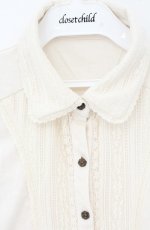 画像2: axes femme / レース使いブラウス風プルオーバー M キナリ O-26-10-25-056-AX-TO-OW-OS (2)