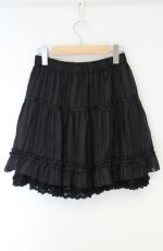 画像3: axes femme / はしごリボンストライプスカート M クロ O-26-10-25-070-AX-BL-OW-OS (3)
