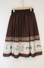 画像1: axes femme POETIQUE / レトロ喫茶ベルト付スカート M ブラウン O-26-10-25-084-AX-SK-IG-OS (1)