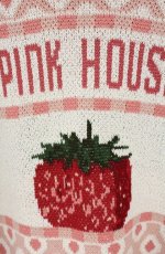 画像2: PINK HOUSE / 苺モチーフジャガードニット  ピンク O-26-10-25-015-LO-TO-OW-OS (2)