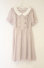 画像1: Ank Rouge / ダブルボタンドーリーワンピース M ピンク O-26-10-25-018-CA-OP-YM-OS (1)