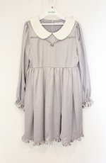 画像1: Ank Rouge / ローズサテンワンピース M グレー O-26-10-25-020-CA-OP-YM-OS (1)