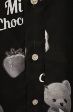 画像3: Honey Cinnamon / チョコベアBIGシャツ  ブラック O-26-10-25-024-LO-BL-YM-OS (3)