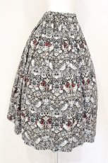 画像3: Physical Drop / ハンドメイドギャザースカート  いちご泥棒柄・クロ O-26-10-26-022-LO-SK-OW-OS (3)
