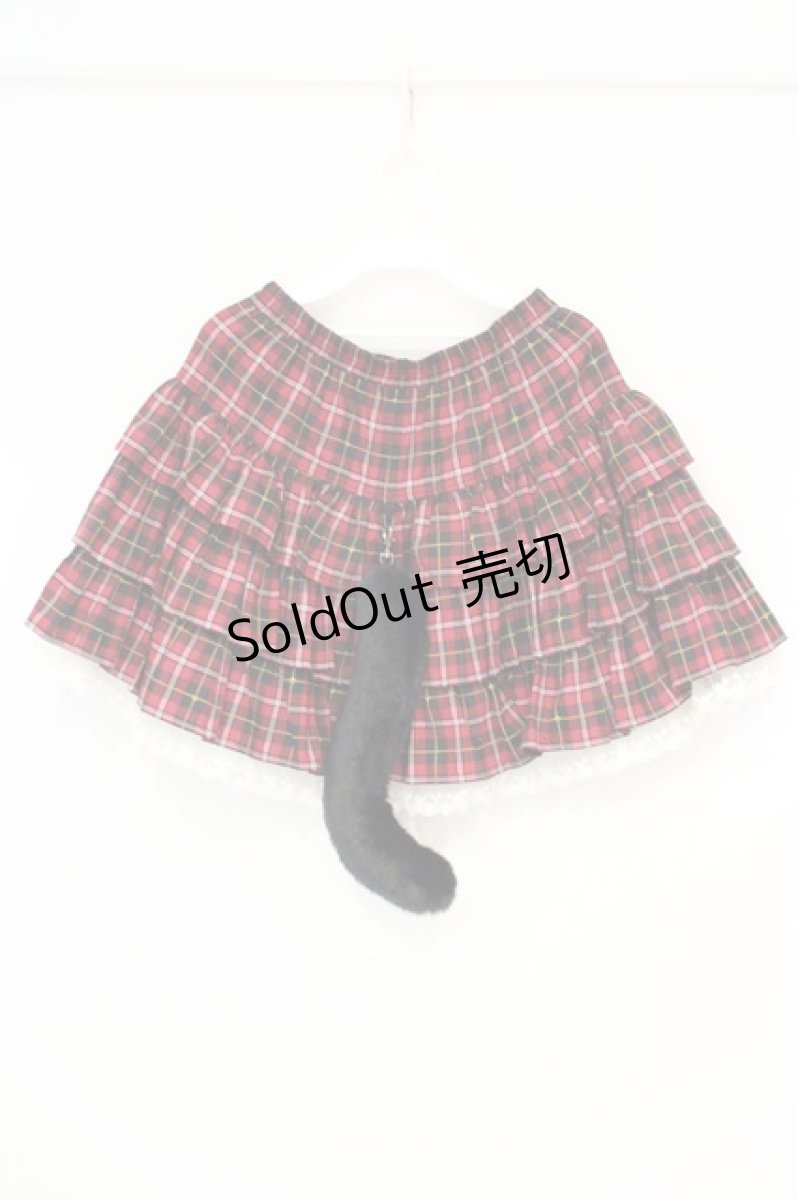 画像3: PUTUMAYO / チェックフリルしっぽスカート  レッド O-26-10-26-028-PT-SK-IG-OS (3)