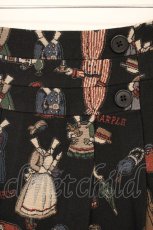 画像2: Jane Marple / ペーパードール柄ゴブランスカート M クロ O-26-10-26-035-JM-OP-IG-OS (2)