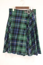 画像1: Jane Marple / オリジナルタータンの２Faceキルトスカート M グリーン×ブルーチェック O-26-10-26-036-JM-SK-IG-OS (1)