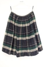 画像1: Jane Marple Dans Le Salon / アルパカ混プリーツスカート M ネイビーチェック O-26-10-26-038-JM-SK-IG-OS (1)