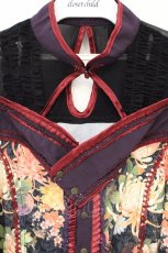 画像2: Ozz oneste / 大正ロマン柄着物袖カットソー  パープル O-26-10-26-042-OO-TO-IG-OS (2)