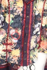 画像3: Ozz oneste / 大正ロマン柄着物袖カットソー  パープル O-26-10-26-042-OO-TO-IG-OS (3)