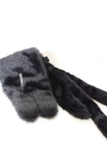 画像2: ATELIER PIERROT / Neige Neko Muffler  ブラック O-26-10-26-1042-EL-ZA-OW-OS (2)