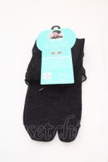 画像2: Viele Farben×うさこま / ECウサコマ*タビCSレース　タビクルーソックス 23~25cm クロ O-26-10-26-1046-LO-ZA-OW-OS (2)
