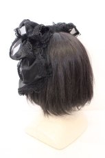 画像2: Hoshibako Works / お人形風コットンキャンディリボンカチューシャ  クロ O-26-10-26-1005-LO-AC-OW-OS (2)