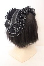 画像2: 星屑すみれ / プリーツシフォンヘッドドレス  クロ O-26-10-26-1011-LO-AC-OW-OS (2)