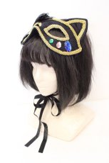画像1: ATELIER　Ruby / Mask Headdress　ヘッドドレス  ブラック O-26-10-26-1014-GO-ZA-OW-OS (1)