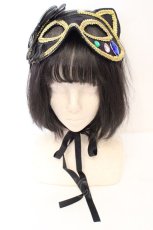 画像4: ATELIER　Ruby / Mask Headdress　ヘッドドレス  ブラック O-26-10-26-1014-GO-ZA-OW-OS (4)