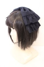 画像1: 尾州ロリィタ / ヘッドドレス  ネイビー O-26-10-26-1017-LO-AC-OW-OS (1)
