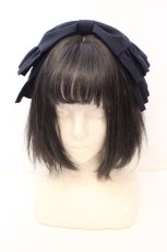 画像3: 尾州ロリィタ / ヘッドドレス  ネイビー O-26-10-26-1017-LO-AC-OW-OS (3)