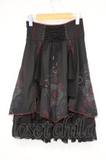 画像4: Ozz oneste / 和チャイナプリント刺繍スカート  ブラック×レッド O-26-10-26-053-OO-SK-IG-OS (4)