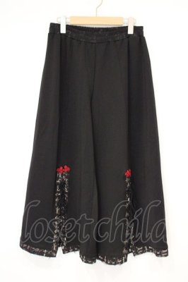 Preview of 2018"龍虎"ワイドパンツ  ブラック×レッド