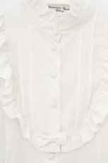 画像2: Innocent World White / スタンドカラーリボンブラウス M シロ O-26-10-26-069-IW-BL-YM-OS (2)