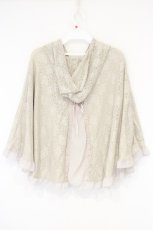 画像3: axes femme / レーシーポンチョ M ベージュ O-26-10-26-073-AX-TO-IG-OS (3)