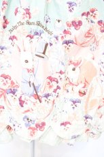 画像4: BABY,THE STARS SHINE BRIGHT / うさぎちゃんのキラキラ雫ランデヴー柄ジャンパースカート＆カチューシャ  ミント O-26-10-26-016-BA-OP-IG-OS (4)