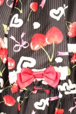画像6: metamorphose / ホイップチェリー エプロン風ハートスカート  クロ O-26-10-26-019-ME-SK-OW-OS (6)