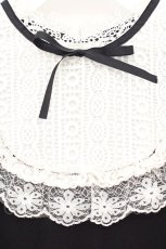 画像2: evelyn / ハイネックレースドッキングワンピース  クロ×シロ O-26-10-27-032-LO-OP-OW-OS (2)