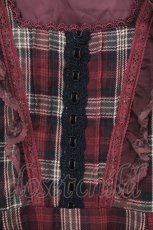 画像2: axes femme / 先染めチェックイレヘムチュニ M ワイン O-26-10-27-033-AX-OP-OW-OS (2)