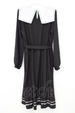 画像3: axes femme POETIQUE / ウサギ刺繍セーラーワンピース【多屋来夢コラボ】 M クロ O-26-10-27-034-AX-OP-OW-OS (3)